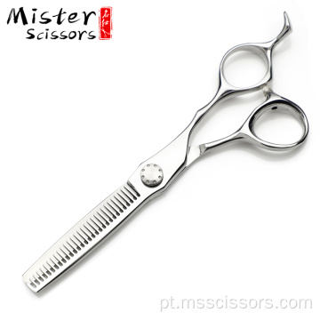 SUS440C W-Tooth Barber Scissors para diluição